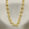 Oro Laminado Basic Necklace, Gold Filled Style Mariner Design, Polished, Golden Finish, 04.63.1311.22