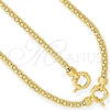Oro Laminado Necklace and Bracelet, Gold Filled Style Polished, Golden Finish, 5.221.003.20