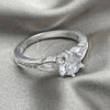 Sterling Silver Wedding Ring, with White Cubic Zirconia, Polished, Silver Finish, 01.398.0013.07