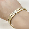 Stainless Steel Solid Bracelet, Polished, Golden Finish, 03.114.0229.1.09