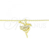 Sterling Silver Pendant Necklace, with White Cubic Zirconia, Polished, Golden Finish, 04.336.0157.2.16