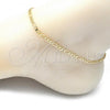 Oro Laminado Basic Anklet, Gold Filled Style Figaro Design, Polished, Golden Finish, 04.213.0240.10