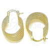 Oro Laminado Small Hoop, Gold Filled Style Diamond Cutting Finish, Golden Finish, 5.147.035.20