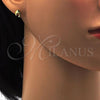 Stainless Steel Stud Earring, Dolphin Design, Polished, Golden Finish, 02.271.0001