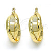 Oro Laminado Small Hoop, Gold Filled Style Diamond Cutting Finish, Golden Finish, 02.96.0026.20