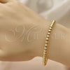 Oro Laminado Fancy Bracelet, Gold Filled Style Polished, Golden Finish, 03.93.0015.08