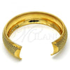 Oro Laminado Individual Bangle, Gold Filled Style Diamond Cutting Finish, Golden Finish, 07.165.0012