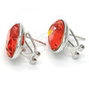 Rhodium Plated Stud Earring, with Light Siam Swarovski Crystals, Polished, Rhodium Finish, 02.239.0015.8