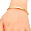 Oro Laminado ID Bracelet, Gold Filled Style Miami Cuban Design, Polished, Golden Finish, 5.227.012.1.08