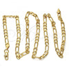 Gold Tone Basic Necklace, Figaro Design, Polished, Golden Finish, 04.242.0016.30GT