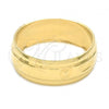 Oro Laminado Wedding Ring, Gold Filled Style Diamond Cutting Finish, Golden Finish, 5.164.032.06 (Size 6)
