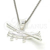 Sterling Silver Fancy Pendant, Airplane Design, Polished,, 05.398.0007