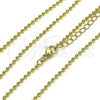 Oro Laminado Basic Necklace, Gold Filled Style Ball Design, Polished, Golden Finish, 04.341.0137.18