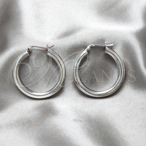 Sterling Silver Medium Hoop, Polished, Silver Finish, 02.425.0001.35