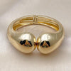 Oro Laminado Individual Bangle, Gold Filled Style Teardrop Design, Polished, Golden Finish, 07.422.0004.05