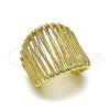 Oro Laminado Elegant Ring, Gold Filled Style Polished, Golden Finish, 01.428.0009