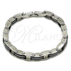 Stainless Steel Solid Bracelet, Polished, Steel Finish, 03.114.0399.09