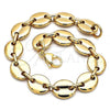 Oro Laminado Basic Bracelet, Gold Filled Style Puff Mariner Design, Polished, Golden Finish, 04.116.0062.08