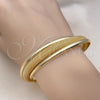 Oro Laminado Individual Bangle, Gold Filled Style Filigree and Twist Design, Polished, Golden Finish, 07.319.0006