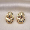 Oro Laminado Stud Earring, Gold Filled Style Polished, Golden Finish, 02.385.0052
