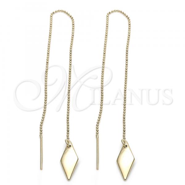 Oro Laminado Threader Earring, Gold Filled Style Golden Finish, 5.115.010