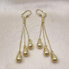 Oro Laminado Long Earring, Gold Filled Style Golden Finish, 5.066.002