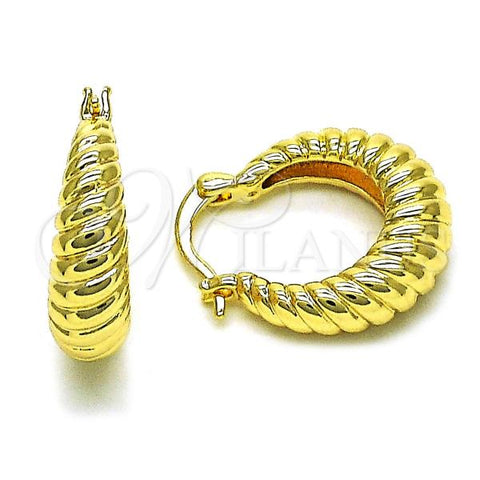 Oro Laminado Small Hoop, Gold Filled Style Polished, Golden Finish, 02.385.0005.20