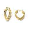 Oro Laminado Small Hoop, Gold Filled Style Matte Finish, Golden Finish, 5.159.008