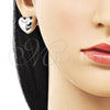 Rhodium Plated Stud Earring, Chunky Design, Polished, Rhodium Finish, 02.385.0048.1