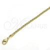 Oro Laminado Basic Necklace, Gold Filled Style Rope Design, Polished, Golden Finish, 04.213.0105.18
