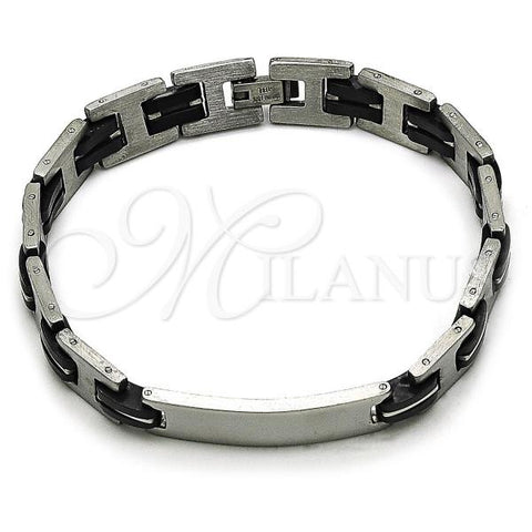 Stainless Steel Solid Bracelet, Polished, Steel Finish, 03.114.0404.08