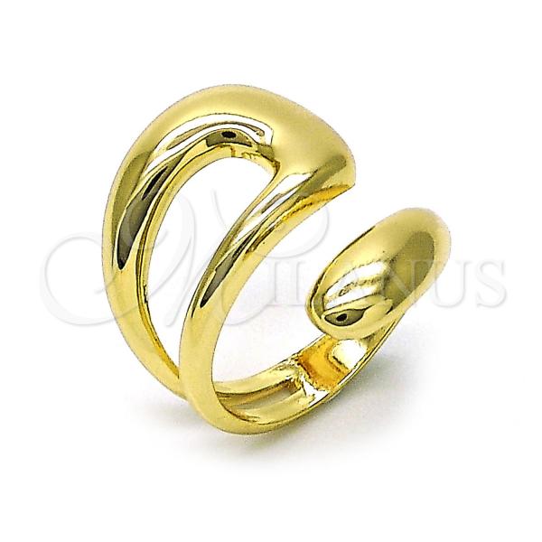 Oro Laminado Elegant Ring, Gold Filled Style Polished, Golden Finish, 01.60.0010