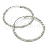 Sterling Silver Medium Hoop, Diamond Cutting Finish, Rhodium Finish, 02.285.0002.35