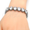 Rhodium Plated Tennis Bracelet, with White Cubic Zirconia, Rhodium Finish, 03.210.0010.1.07