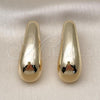 Oro Laminado Stud Earring, Gold Filled Style Polished, Golden Finish, 02.163.0379