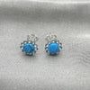 Sterling Silver Stud Earring, with Turquoise Pearl, Polished, Silver Finish, 02.397.0042.01
