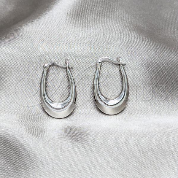 Sterling Silver Small Hoop, Hollow Design, Polished, Silver Finish, 02.401.0084.15