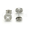 Sterling Silver Stud Earring, Polished, Rhodium Finish, 02.186.0147.1