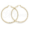 Oro Laminado Large Hoop, Gold Filled Style Diamond Cutting Finish, Golden Finish, 02.213.0240.60