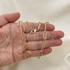 Oro Laminado Basic Necklace, Gold Filled Style Paperclip Design, Polished, Golden Finish, 04.63.1394.18