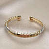 Oro Laminado Individual Bangle, Gold Filled Style Polished, Tricolor, 07.170.0056.1