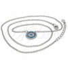 Sterling Silver Pendant Necklace, with Multicolor Micro Pave, Polished, Rhodium Finish, 04.336.0069.16