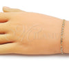 Oro Laminado Basic Bracelet, Gold Filled Style Figaro Design, Diamond Cutting Finish, Golden Finish, 5.222.017.07