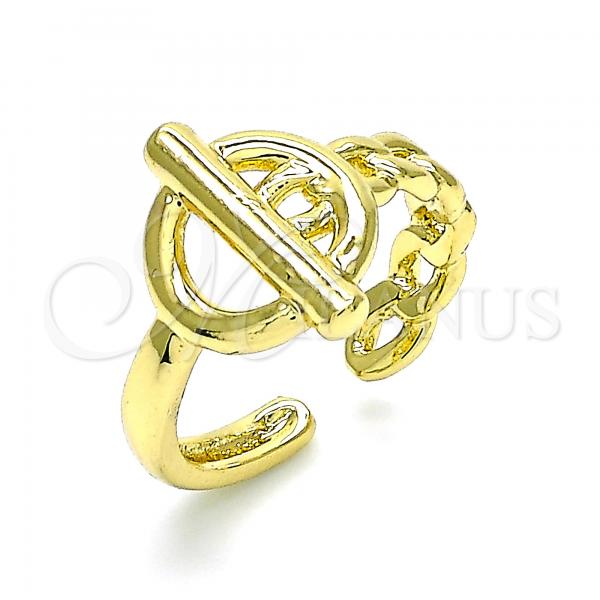 Oro Laminado Elegant Ring, Gold Filled Style Polished, Golden Finish, 01.341.0017 (One size fits all)