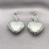 Rhodium Plated Dangle Earring, Chunky and Hollow Design, Polished, Rhodium Finish, 02.196.0170