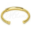 Gold Tone Individual Bangle, with White Crystal, Polished, Golden Finish, 07.252.0018.GT (05 MM Thickness, One size fits all)