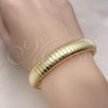 Oro Laminado Fancy Bracelet, Gold Filled Style Expandable Bead Design, Polished, Golden Finish, 03.213.0251.08