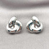 Rhodium Plated Stud Earring, Love Knot Design, Polished, Rhodium Finish, 02.163.0369.1