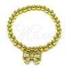 Oro Laminado Fancy Bracelet, Gold Filled Style Ball and Expandable Bead Design, Polished, Golden Finish, 03.341.2286.07