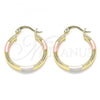 Oro Laminado Medium Hoop, Gold Filled Style Polished, Tricolor, 5.134.025.2.25